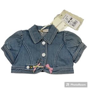 NWT MonnaLisa Denim Jacket Size 6M